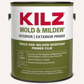 Kilz 445053961909 Mold And Mildew 1 Gal. White Water Based Interior Exterior Primer Sealer An