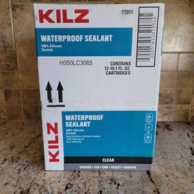 S2011 Kilz S1111 Case Of 12 Waterproof Sealant Clear 10.1 Fl Oz 100% Silicone
