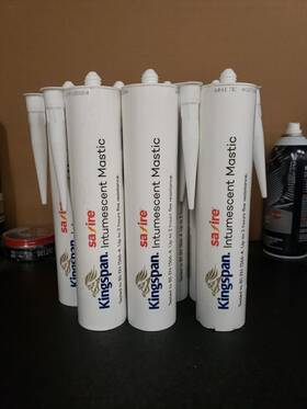 40272603 Kingspan Insulation Safire Intumescent Mastic- White- 290ml Tubes- Lot Of 7 Tubes