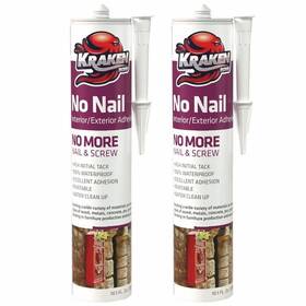 Kr103se01-nonailadh Kraken Bond 101082200318 No Nail Interior / Exterior Adhesive - 10.1 Fl Oz 2 Pack