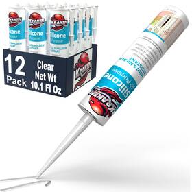 Kraken Bond 101082200608 Rtv Silicone Caulk Clear - 12x10.1 Fl.oz. 100% Sealant Waterproof