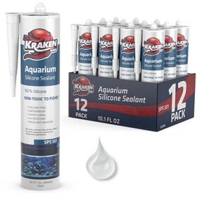 Kraken Bond 726084068889 Aquarium Silicone Sealant Clear - 12x10.1 Fl. Oz. 100% Waterproof