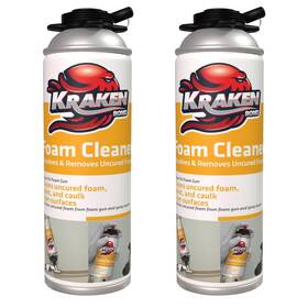 Kraken Bond 767023852725 Spray Foam Cleaner - 2x12.3oz Polyurethane Insulation D