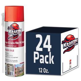 Kraken Bond 810108220022 Gaps And Cracks Expanding Foam Sealant 24x12oz 24 Pack
