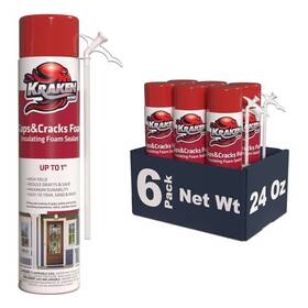 Kraken Bond 810108221500 Gaps&cracks Filler Straw Foam Insulating Sealant 24oz 6 Pack