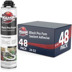 Kraken Bond 810108223160 Black Gun Foam 24oz 48 Pack Waterfall Landscape Not Incl