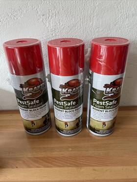 Kraken Bond 810108228264 3-pack Pestsafe Straw Foam Sealant - Pest And Rodent Block 12oz