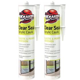 Kr128se01-clearseal Kraken Bond 810108228929 Clear Seal Acrylic Caulk 10.5 Fl Oz 2 Pack