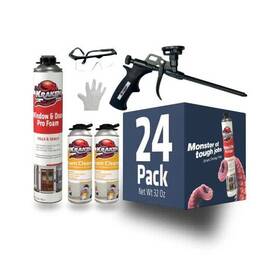 2fgc1sg-32oz-24p-m Kraken Bond 810108229094 Pro Window And Door Gap Filler 32oz Low Expansion Gun Foam 24 Pack Set