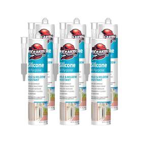 Gry-6 Kraken Bond Rtv Silicone Gray Caulk - Door And Window Sealer Water Resistant%