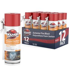 Kr103pf01 Kraken Bond Extreme Orange Fire Block Foam - 12x12oz Rated Polyurethane Spray For