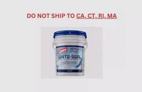 Lanco 445040226271 White Seal Rubberized Elastomeric Roof Coating 5gal Weatherproof Durable Sealer