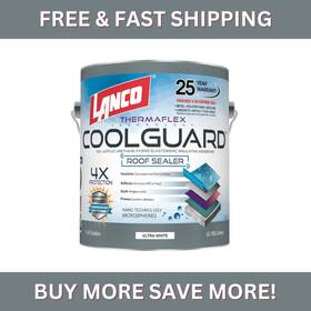Rc3700-4 Lanco Seal Rubber Roof Coating 1 Gal Coolguard Epdm Rv Home Protect Waterproof Paint