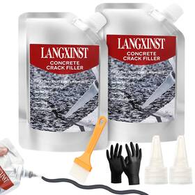 Langxinst Gfj-1gfj-1 2 Pcs Concrete Crack Filler Cement Repair Sealant Self Leveling Concr