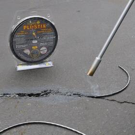 Latex-ite 744110847956 Driveway Crack Joint Filler Concrete Sealer Repair 60 Ft. Fast Set Black Small