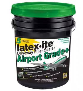 75066 Latex-ite New 4.75 Gal. Airport Grade Asphalt Driveway Filler Sealer One-coat Formula
