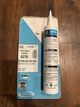 Laticrete D#623634 One Box Of Latasil Caulk And Sealant Sterling Silver - 10.3 Oz