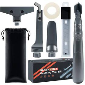 Laybus 445009726712 Aluminum 4-in-1 Professional Caulking Tool Kit For Sealant Removal Finishing