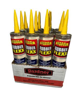 0309-ga Leak Stopper Lot Of 12 10oz Tubes Indoor/outdoor Clear Flexible Sealant #0309-ga