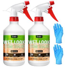 Limino 313024384347 Wet Look Stone Sealer - High Gloss Paver Color Enhancer Concrete Se