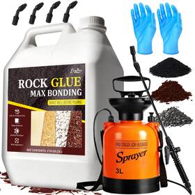 L0234 Limino Rock Glue For Landscaping With Pump Sprayer 1.3 Gal Ready To Spray Mulch Glu
