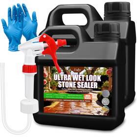 L23940 Limino Wet Look Stone Sealer 64oz Ultra Gloss Paver Color Enhancer Con