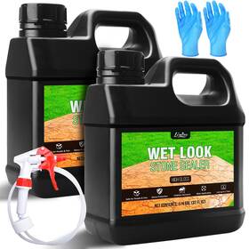 Sku0137 Limino Wet Look Stone Sealer - 64oz High Gloss Paver Color Enhancer Con