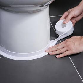 Linlyda 615967738455 White Caulk Tape Sealant Strip For Bath And Kitchen 1.5ftftx10.5ft Pvc Self Adhe