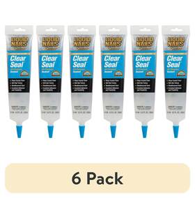 00407641 Liquid Nails Seal All-purpose Sealant Crystal Clear Weatherproof Flexible 6 Pack