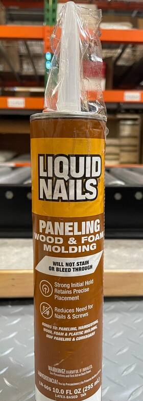 Liquid Nails 022078454035 Paneling Wood And Foam Molding Tan 10oz