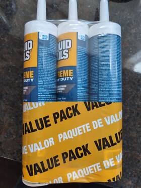 Liquid Nails 196057923963 Extreme Heavy Duty 10oz. White Construction Adhesive Lot Of 3 New