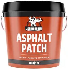 19100us Liquid Rubber Asphalt Patch Pail Ready-to-use Pothole Repair 11 Lb