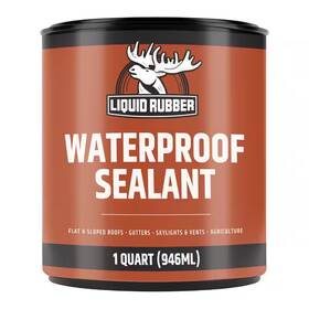 Liquid Rubber 313096344379 Waterproof Sealant 1 Quart Diy Leak Repair For Roofs Foundations Gutters Flexi