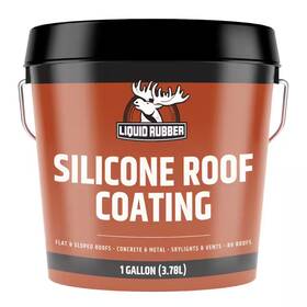 Liquid Rubber 445006926962 Silicone Roof Coating 1 Gal. Professional Grade Leak Repair Waterproof Sealant F