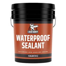 Liquid Rubber 705353403644 Waterproof Sealant 4 Gal. Diy Leak Repair For Roofs Foundations Gutters-flexib