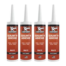 75501ca Liquid Rubber Caulk - Hybrid Adhesive And Protective Sealant White 4 Pack