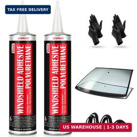 Lisrux A003 2 Pack Polyurethane Windshield Adhesive Sealant Black - High Bond
