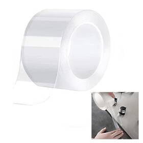 Lixiongbao 726962425643 Clear Caulk Strip 2 Inch X 33 Feet Self Adhesive Tape Caulking Sealing