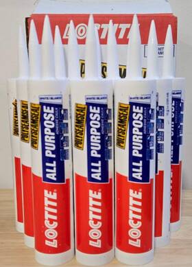 Loctite 079340651258 Polyseamseal White All Purpose Latex Caulk Sealant Case 10 Oz Of 12x 215