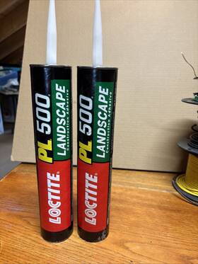 Loctite 079340689015 Pl 500 Landscape Block Construction Adhesive Tan 28oz. Lot Of 2 Unused