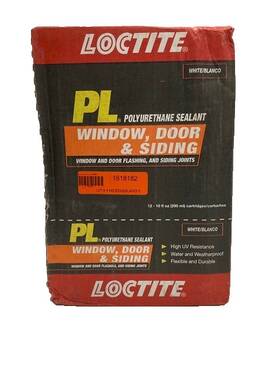 Loctite 079340689213 Pl Polyurethane Sealant Door Window Siding 10 Oz. White Case Of 12