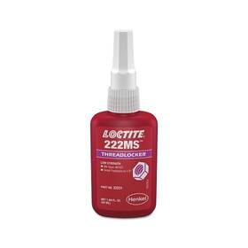 135334 Loctite 222ms Threadlocker Low Strength/small Screw 50 Ml