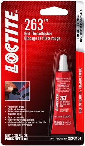 2203451 Loctite 263 Automotive Threadlocker Red High Strength 6 Ml 1 Pack