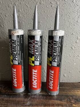 2292244 Loctite Pl Premium Max Construction Adhesive 9oz Grey Interior/exterior 3-pack