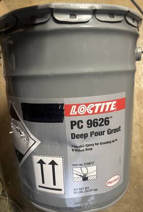 Pc-9626 Loctite 235637 Henkle Deep Pour Grout Pail Pourable Epoxy Black 5 Gal