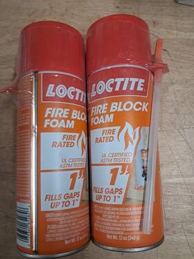 2866324 Loctite Fireblock 12 Oz. Spray Foam Sealant Orange Fire And Smoke 2 Pack