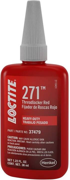 492142 Loctite 271 Automotive Threadlocker Red - High Strength 1.21 Ounces