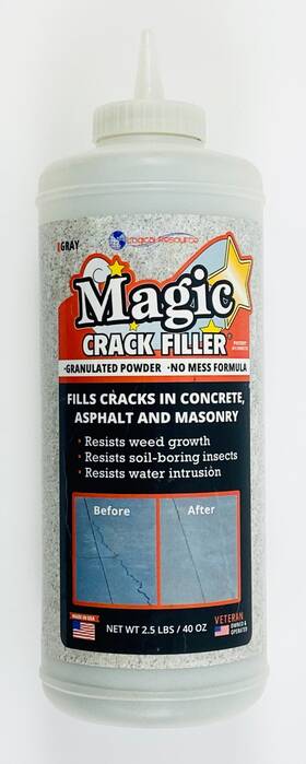 Logical Resource 850007660055 Magic Gray Concrete Crack Filler 2.5 Lb Durable Repair For Cement And Pavement