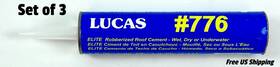 Lucas 843046100873 776 Elite Roof Cement Rubberized Sealant 10 Oz Set Of 3