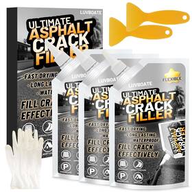 Luvboate Model 700g-black Asphalt Crack Filler 4.5lb High Elasticity Driveway Self Level